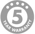 5 year warranty